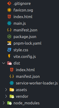 Vite-CRXJS Vanilla JavaScript Project Files